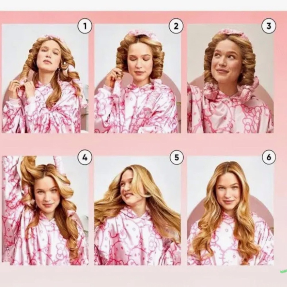 Hello Kitty hair curler roller overnight